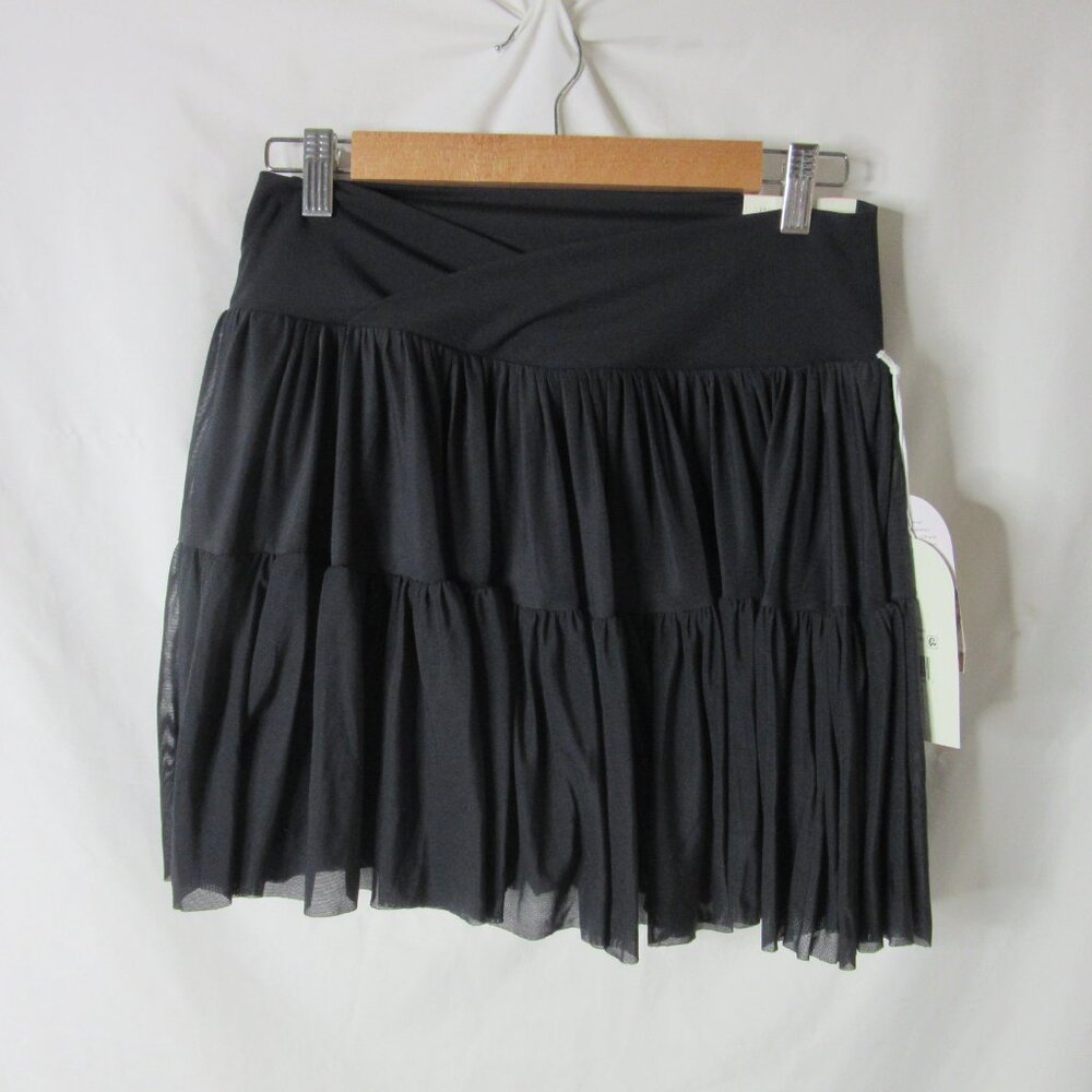 Blogilates Ballerina Skort Active Skirt Shorts Flare Swirl Jet Black Size XL NWT - Picture 3 of 10